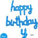 Happy Birthday Balloons 16 Inch Mylar Foil Letters Banner, Blue | Kids Adults Theme Party, Party Decorations Supplies
