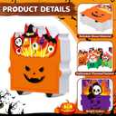 2 x Thyle 6 Pcs Halloween Dumpster Fire Table Decorations Wooden Table Centerpiece Sign Dumpster Fire Ghost Skeleton Tabletop Decorations for Halloween Party Gift Desk Decor