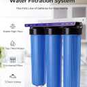 PFAS Reduction 3-Stage Whole House Water Filter System | PFAS Chlorine Reduction, 3 Stage Filtration,1" NPT Brass Ports, BPA-Free,Leak-Free, Drain Valves Included, 20*4.5inch filters