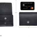 Handcrafted Leather Wallet  Double Pouch, Slim Design | Minimalist Front Pocket Wallet for Men & Women | Canadian Brand | Classic Rectangular Card Holder, Money Organizer, ID Case (Midnight Noir)