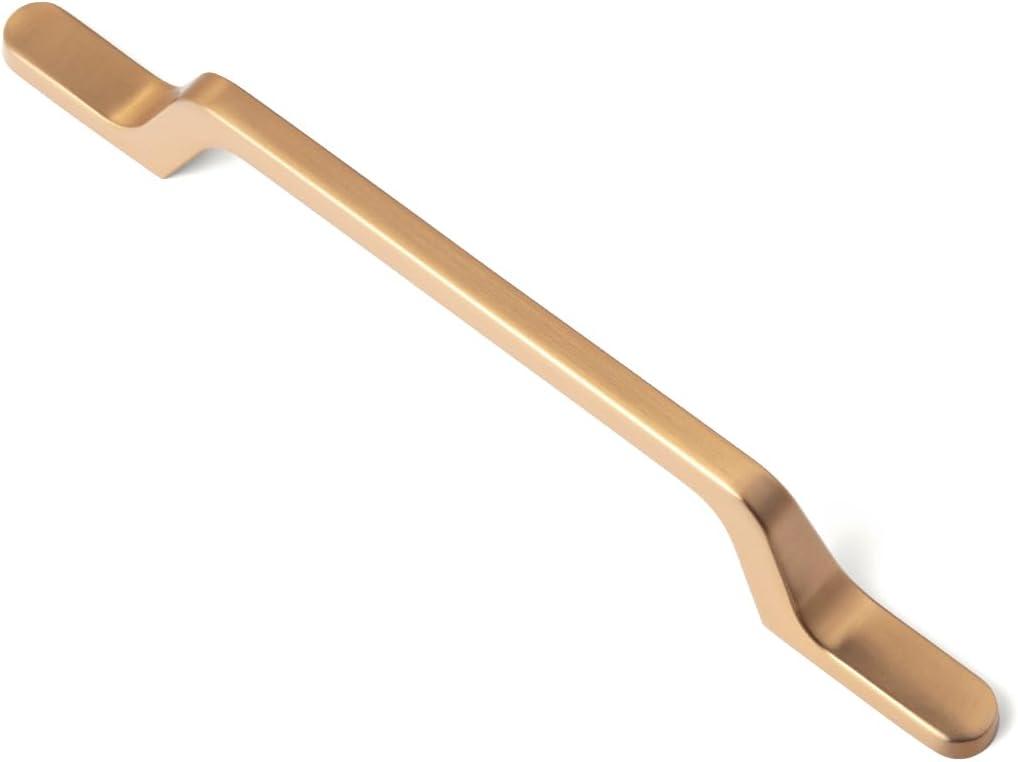Goo-Ki 6 Pack Brushed Bronze Cabinet Handle Drawer Pulls - 5.04"(128mm) c-c Dark Gold Modern Bar Handles Pull Kitchen Hardware for Dresser Cupboard Bathroom Wardrobe, 1751BB-128