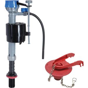 Fluidmaster K-400H-039 High Performance Toilet Fill Valve with 2-Inch Adjustable Toilet Flapper Kit