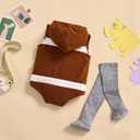 Unisex Toddler Baby Halloween Avocado/Pineapple Costume Cute Velvet Costumes Outfits (Brown), 90