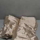 SiinvdaBZX 4Pcs Satin Sheet Set Queen Size Ultra Silky Soft Beige Satin Queen Bed Sheets with Deep Pocket, 1 Fitted Sheet, 1 Flat Sheet, 2 Envelope Closure Pillowcases