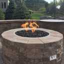 Stanbroil 19 Inch Drop-in Round Fire Pit Kit with Spark Ignition Kit, Propane Gas Version, 304 Stainless Steel, 22"D x 22"W x 2"H