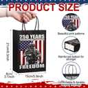 24 Pcs 250th Anniversary Bags Patriotic Gift Bags with Handles 4th of July 1776-2026 250 Anniversary Years Freedom Paper Bag Patriotic Decoration for Independence Day Memorial Day Party Supplies