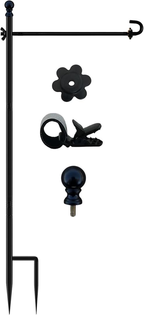 LCCBRO Garden Flag Holder Stand for Outside 12 x 18 Heavy Duty, Small Flag Holders for Yard and Garden, Last Flag Stand Youll Ever Need (1)