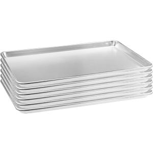 HARDURA Aluminum Baking Sheet Pan 18L X 13W X 1H Cookie Sheet, 6Packs, For Oven in Bakery & Restaurant, Kitchen