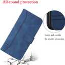 Wallet Case for Samsung Galaxy S24 Ultra, Galaxy S24 Ultra Case with Card Holder Leather Flip Case with Kickstand Magnetic Protection Compatible with Samsung Galaxy S24 Ultra Smile Blue