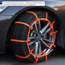 2025 Reusable Anti Skid Snow Tire Chains Car Winter Wheels Chain Universal Cable Tire Belts,10 Pack Red Non-Slip Zip Tie Tires Chain Emergency for Auto Pickup Trucks Suv