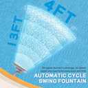 Pool Fountain Waterfall for Above Ground/Inground Pools, Auto-Swing Wide Spray Sprinkler Fountain, Adjustable Height 16-23", Swimming Pool Accessories for Relaxation & Water Cooling, Pool/Spa Decor