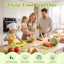 2 x 7 Pcs Montessori Kids Knife Set for Real Cooking, BPA Free Kitchen Cooking Tools Toys for 3-12 Year Old Boys Girls, Toddlers Knife Set with Peeler, Cutting Board and Cookie Cutter for Kids Gift