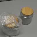 ANSQU Set of 2 Vintage Glass Airtight Storage Jars, 17 FL OZ Glass Storage Containers with Bamboo Lids, Canning Jar for Kitchen Counter, Pantry, Cookie, Coffee, Tea, Sugar, Cute Jars