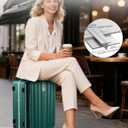 Hanke 26 Inch Large Checked Luggage PC Hard Shell Luggage Top Opening Travel Luggage Suitcases with Wheels for Woman Men.(Dark Green)