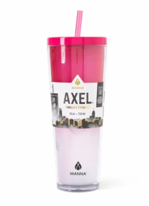 Manna™ Axel™ Plastic Tumbler & Straw Set - Pink