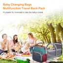 Astro alan Baby Diaper Bags with Changing Station, Waterproof Diaper Bag Backpack for Moms Dads with USB Charging Port, Baby Shower Gifts, Large Capacity diaper backpack, Red-Green-Blue