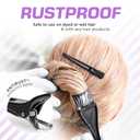 2 x Fagaci Firm Grip Hair Clips with Silicone Band - Duckbill Sectioning and Styling Clips, Durable Alligator Clips for Women's Hair, Long Duck Billed Salon Clips