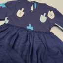 Monica + andy Long Sleeve Tulle Dress, Size 36 Months, Hanukkah Dreidels, 100% Organic Baby Clothes for Girls, Holiday Outfit, Sustainable Super Soft Fabric, Sizes For Kids, Toddler, Infant & Newborn