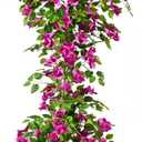 Artificial Bougainvillea Tree -5FT Faux Bougainvillea Tree with Realistic Flowers, Tall Fake Flower Tree for Indoor or Outdoor Decor, Silk Floral Plant for Living Room, Porch, Garden (Purple)