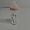 haakaa Gen.3 Natural Glass Baby Bottle 11oz/1PK - Wide Neck Anti-Colic Variable Flow Nipple,Easy to Clean & Latch for 6m+ Breastfeeding Baby Toddler,BPA-Free - Peach (11 Ounce)