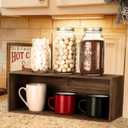 Christmas Hot Cocoa Bar Wood Storage Box Coffee Bar Countertop Accessories Christmas Decorative Storage Bins for Mugs Cups Cream Syrup Home Office Kitchen Cocoa Lover Gift