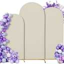 3-Piece Arch Cover Bundle  7.2FT, 6.6FT & 6FT Stretch Spandex Backdrop Set  Wedding, Birthday & Photo Booth Arch Covers for Every Event (off-white)