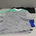 Real Essentials 5 Pack: Women's Dry-Fit Crop Top Short Sleeve Shirts Workout Gym Cropped Athletic Tee (Medium)