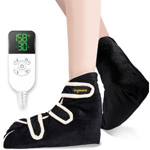 Electric Heating Pad for Women Men, Pain Relief Heated Arthritis Gloves, Heating Mittens with 30-90min Timer, 86-158 Adjustable Temperature Shut Off (New Version for feet) (Black)