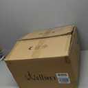 Wellmet Black Crystal Floor Lamp for Living Room Corner, 4 Lights Farmhouse Standing Lamp,Modern 3 Tiers Crystal Lamp for Living Room, Dining Room, Bedroom, Reading Room,Office (E12 Base)