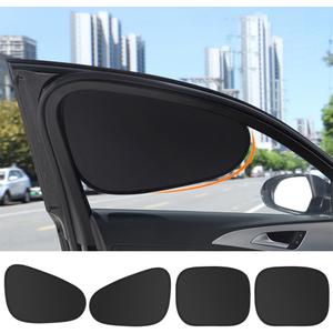 4PCS Car Window Shade, Automobile Sunshade, Car Sun Blocker, Static Suction car Window Sunshade, 99% Sun-Blocking Rate, Front and Rear Window sunshades