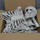 Wocst 5.4Ft/165cm Halloween Skeleton Full Body Life Size Human Bones with Movable Joints for Indoor Outdoor Halloween Props Decorations