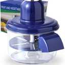 PROTEINIZED 2 in 1 Automatic Peeling Machine  Small Electric Rechargeable Fruit & Veggie Peeler  Keep Blue Guide Plate In For Garlic/Grapes, REMOVE IT FOR APPLES, POTATO & OTHER MEDIUM-SIZE PRODUCE