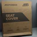 MotorBox Prestige Premium Seat Covers, Semi-Custom Fit Black/ Red Car Seat Covers for Rear Bench Automotive Interior Cover for Car Truck Van SUV, Made with Faux Leather for Superior Feel & Durability