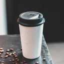 Circular Now Cup - 12oz/340ml Reusable Coffee Cup Made from Recycled Single Use Cups. (Cream & Cosmic Black)