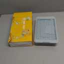 WIBIMEN Mini Ice Cube Trays, 0.55 Tiny Pebble Ice for Iced Coffee & Cocktails, Fast Chill, Easy Twist Release, Stackable with Lid & Storage Bin (2 Pack, Blue)