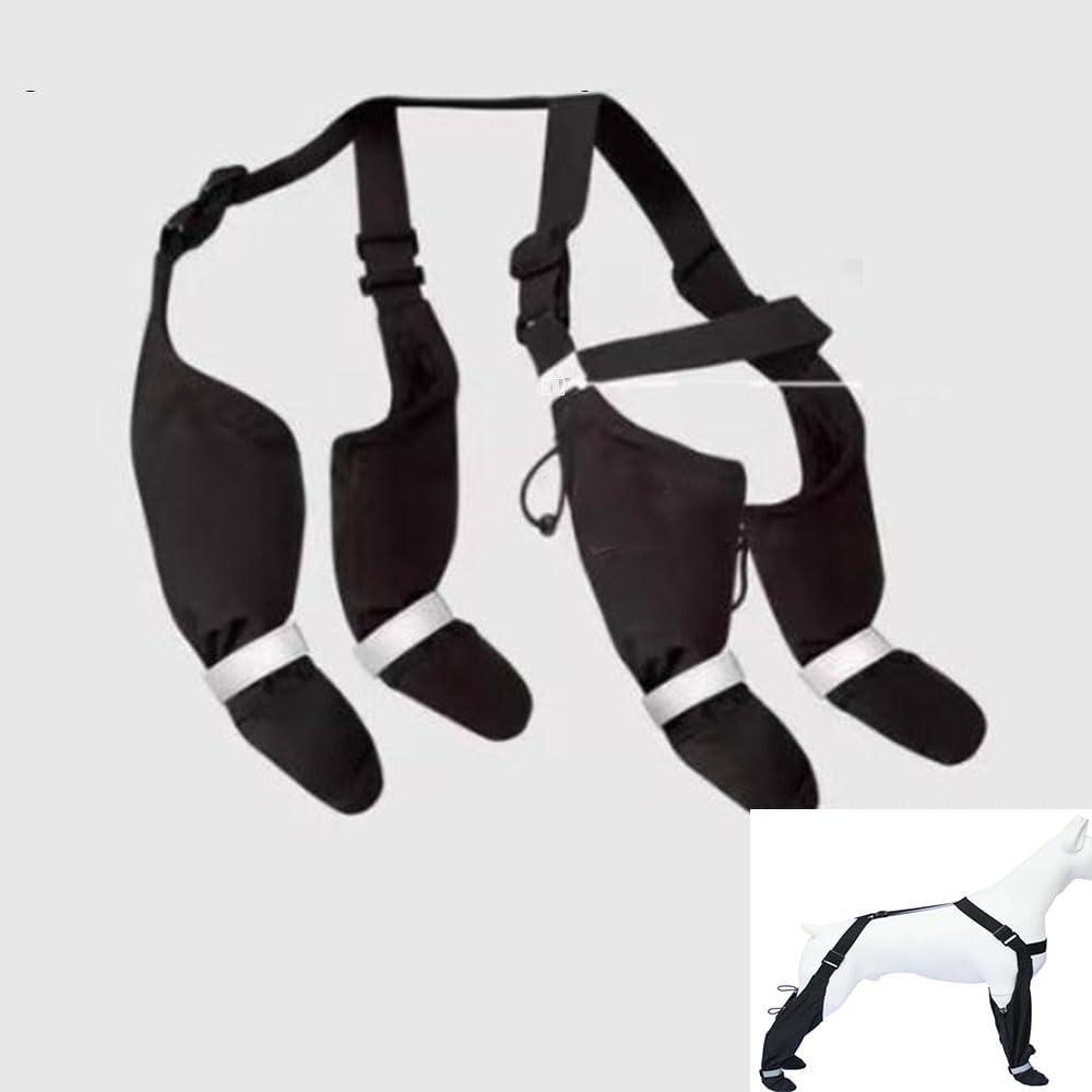 Dog Snow Booties with Full Leg Protection, Connected & Secure for Outdoor Adventures(M)