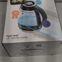 Chefman Electric Kettle, 1.8L 1500W, Hot Water Boiler, Removable Lid for Easy Cleaning, Auto Shut Off, Boil-Dry Protection, Stainless Steel Filter, BPA Free, Borosilicate Glass Electric Tea Kettle (Black)