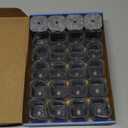 Ansible 24 Pcs Chair Leg Floor Protectors Square, Silicone Felt Furniture Leg Pads Caps Covers for Hardwood Floors (Fit:1-1/16" to 1-5/8") (Clear)