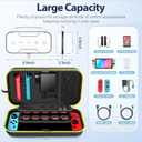 OIVO Switch OLED Carrying Case Compatible with Nintendo Switch & OLED, Portable Switch Travel Carry Case Fit for Joy-Con and Adapter, Hard Shell Protective Switch Pouch Bag with 20 Games, Yellow