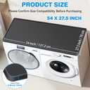 54'' x 27.5'' Washer and Dryer Covers for the Top, Non-slip Silicone Washer Dryer Top Protector for Washing Machine, Waterproof Washer Dryer Countertop for Laundry Kitchen Home (Black)