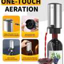 CIRCLE JOY Rechargeable Electric Wine Opener Set 8-in-1 Stainless Steel Automatic Wine Bottle Opener Gift Set w/Electric Wine Aerator Pourer, Foil Cutter, Wine Drip Ring, Vacuum Pump & 2 Wine Stoppers