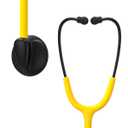 Single Head Stethoscope for Doctors/Nurses/Nursing School Students, Medical and Home Use with Accessories Name Tag, FSA HSA Eligible (Yellow Tube, without EVA Case)
