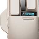 LOFREE Touch PBT Wireless Mouse with USB Receiver, Bluetooth, Wired Connection, Rechargeable, 4000 DPI with OLED Screen Compatible with Glass Surface for Mac Windows PC Notebook/Tofu White 2025