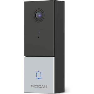 FOSCAM 2K/4MP Video Doorbell Camera, 2.4Ghz/5Ghz Wi-Fi Home Security Smart Doorbell, 2-Way Audio,AI Detection, Night Vision, IP65 Hardwired, Compatible with Existing Doorbell Chime