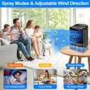 Portable Air Conditioner,Personal Mini Air Conditioners,Small Portable AC,3-Speed Desk AC Fan,Evaporative Air Cooler with Timer Function,7-Color Night light,Mist Modes for Bedroom,Office,Room(Black)
