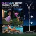 CECEFIN Outside-Patio Standing-Misters with Light - Outdoor Misting System for Patio Cooling, 26FT Water line W/Standard 3/4 Garden Thread, Water Misters for Garden Plant, Backyard, Pool, RV/Camper