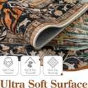 Moynesa Tiger  Rug, Boho Washable Area Rugs for Living Room, Vintage Soft Large Dining Room Rug, Non Slip Ultra Thin Floor Carpet for Bedroom Guest Room Office, Camel, Size: 9' x 12' (Rectangular)