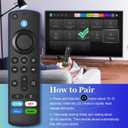 Replacement Firestick Remote Control Fit for Fire Smart TV Cube/TV Stick(2nd/3rd Gen), Smart TV 3rd Gen/Stick Lite/HD/ 4K Max/4K, for All Insignia, Toshiba, Pioneer Smart TV with Voice Controller