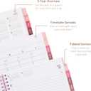 2 x Rileys Academic Planner 2025-2026, Daily, Weekly & Monthly Planner, July 2025 - June 2026, Student Notes Pages, Twin-Wire Binding, Weekly Agenda for School & Work (8 x 6-Inches, Pink, Deco)