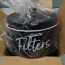 DRASTAR Coffee Filter Holder, Black Filter Storage with Lid for Counter, Storage Basket Container for Coffee Bar Accessories Decor